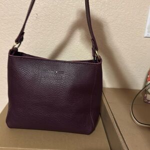 Deep Purple Portland Leather Purse